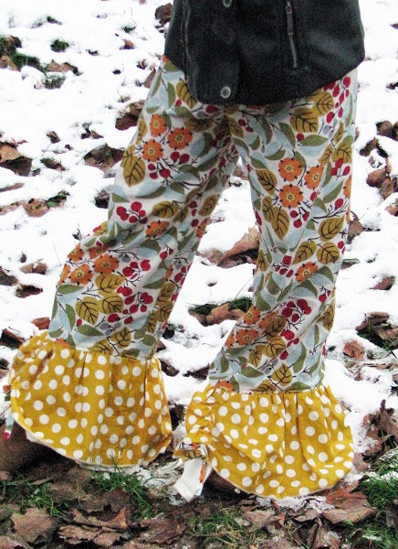 Opal's Peekaboo Ruffle Pants PDF Pattern Sizes 0/6m to 8 Kids image 7