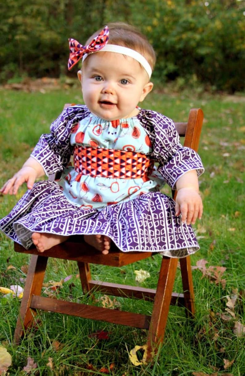 Malyn's Pretty Peasant Dress PDF Pattern size Newborn to 8 Kids image 8