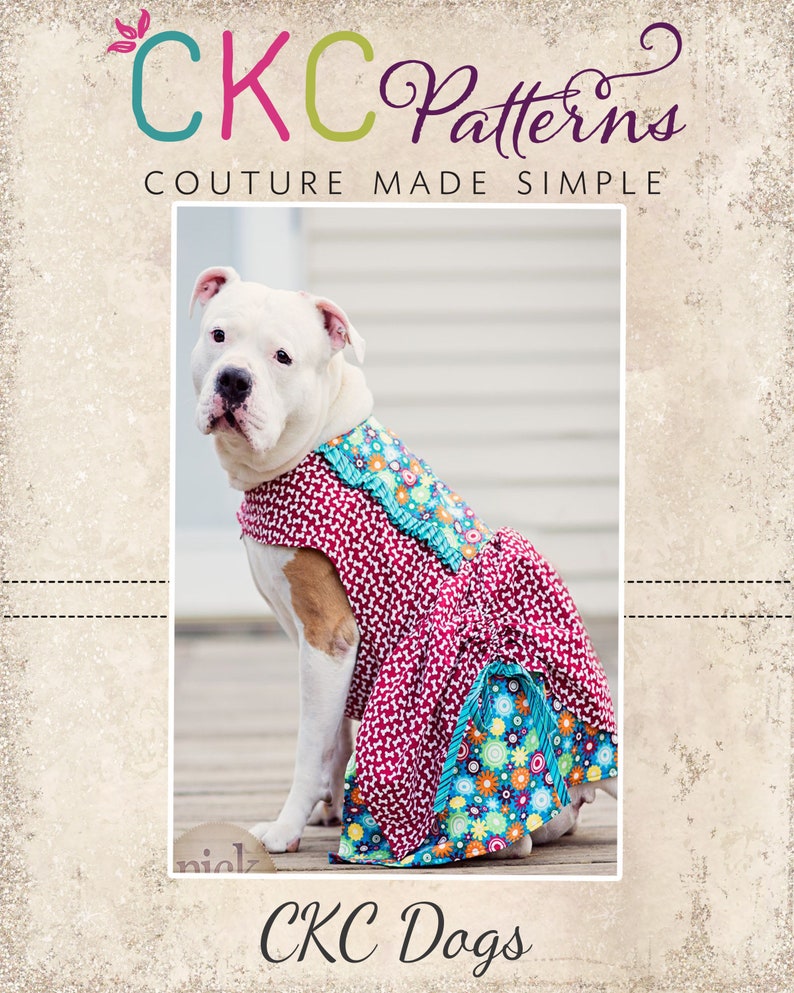 Poppy's Peekaboo Dress for Large Breed Dogs PDF Pattern sizes XS to XL image 1