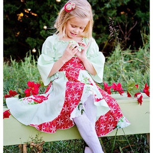 Violette's Swirly Peasant Dress PDF Pattern sizes Newborn to 8 Kids Plus FREE Doll Pattern image 6