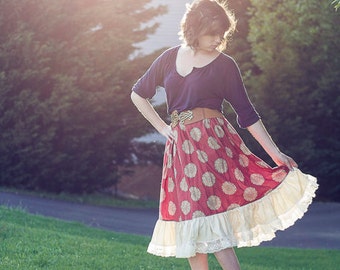 Harmony's Women's Twirly Lace Skirt PDF Sewing Pattern sizes XS-XL