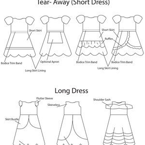 Wilhelminas Transformation Dress Sizes PDF Pattern Sizes 2T to 14 image 9