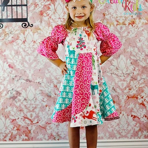 Violette's Swirly Peasant Dress PDF Pattern sizes Newborn to 8 Kids Plus FREE Doll Pattern image 5