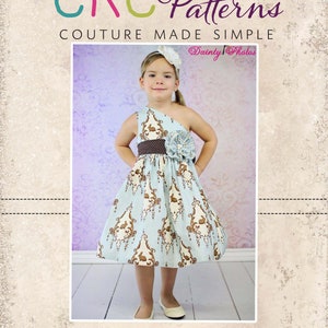 Paris' Party Dress PDF Sewing Pattern sizes Newborn to 15/16 Kids Plus FREE Doll Pattern image 1