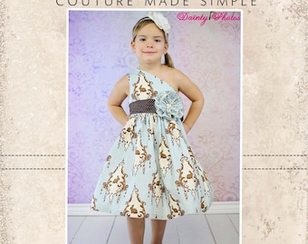 Paris' Party Dress PDF Sewing Pattern sizes Newborn to 15/16 Kids Plus FREE Doll Pattern