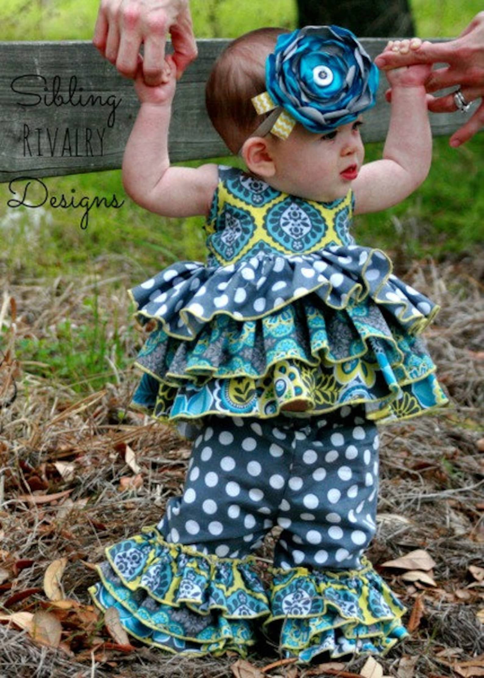 Kara's Triple Ruffle Pants and Capris Sizes NB to 8 Kids and Dolls PDF ...