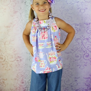 Amber's Simple Halter Top and Dress Sizes 6/12m to 15/16 Girls and