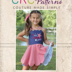 Nina’s Reversible Scalloped Top and Dress Sizes NB to 14 Kids and Dolls PDF Pattern