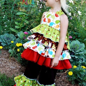 Kiki's Extra Ruffled Top Sizes NB to 8 Kids and Dolls PDF Pattern ...