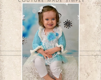 Greta's Ruffle Shrug Crochet PDF Pattern Baby, Toddler, Child
