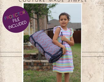 Dylan's Nap Mat PDF Sewing Pattern | Kids and Dolls Nap Mat with Built-In Pillow & Blanket | Easy Roll-Up Design for Sleepovers