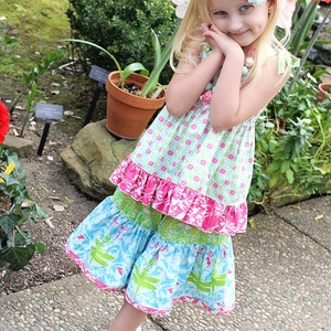 Lindsey&#39;s sweet twirly Skirt PDF Pattern size 6-12 months up to size 8