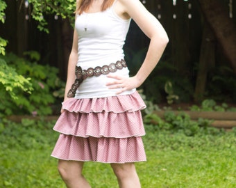 Amanda's Women's Triple Ruffle Skirt PDF Sewing Pattern sizes XS-XL