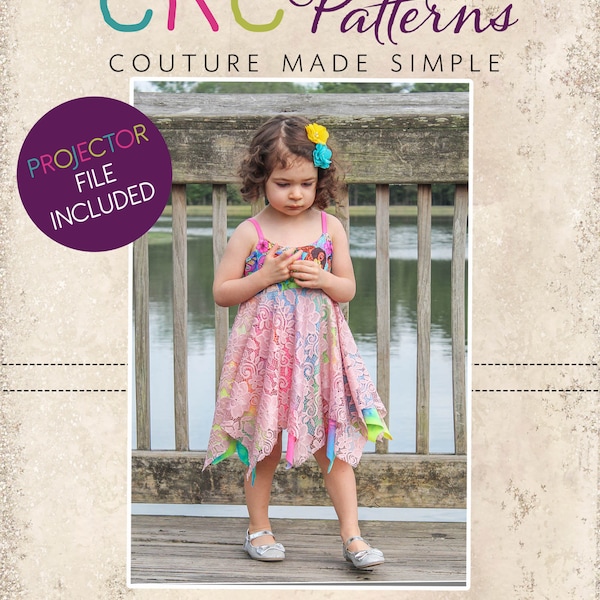 Harlyn's Knit Star Dress Sizes 2T to 14 Kids PDF Pattern | Knit | Boutique | A0 and Projector File