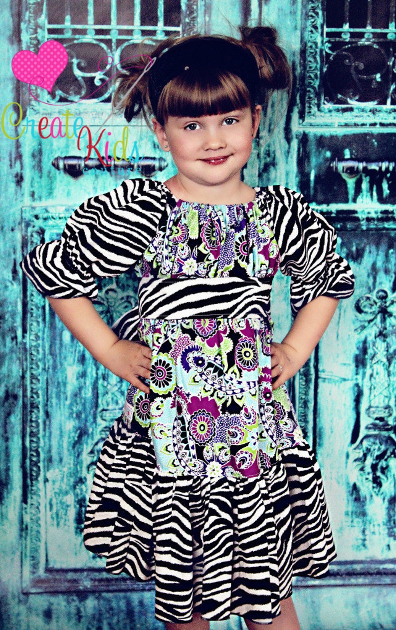 Malyn's Pretty Peasant Dress PDF Pattern size Newborn to 8 Kids image 6