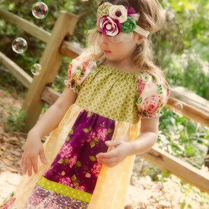 Molly's Faux Apron Peasant Dress PDF Pattern size Newborn to 8 Kids Plus Free Doll Pattern image 4