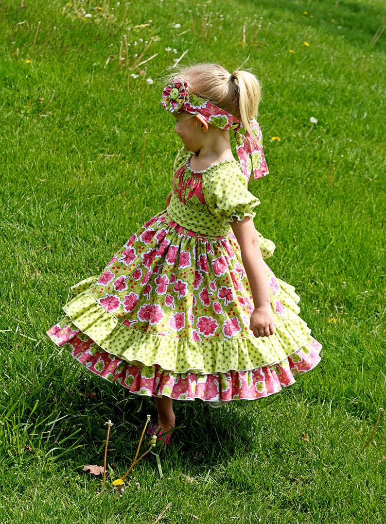 Elena's Twirly Peasant Dress PDF Pattern Now size 6 months to size 8 image 3