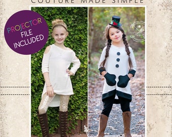 Miracle's Mitten Pocket Tunic Sizes 2T to 14 Kids PDF Pattern | A0 and Projector File