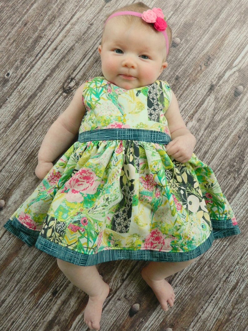 Celeste's Boat Neck Dress and Top Sizes Newborn to 8 Kids PDF Pattern image 9