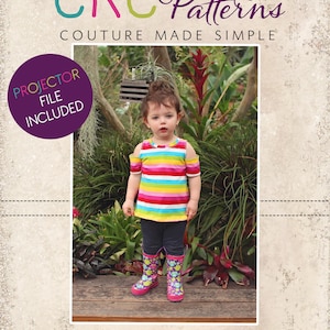 Monica's Cold Shoulder Top and Dress  PDF Pattern Sizes 2T to 14 Girls