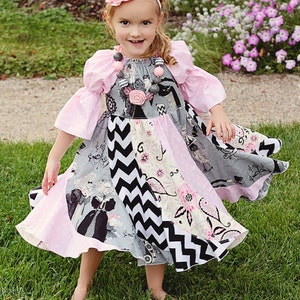 Violette's Swirly Peasant Dress PDF Pattern sizes Newborn to 8 Kids Plus FREE Doll Pattern image 3