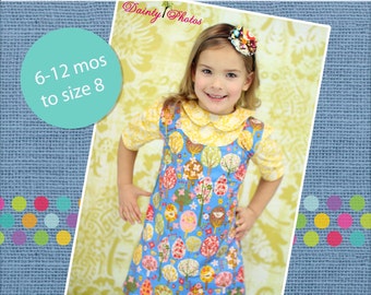 Sally's A-Line Dress PDF Pattern Sizes 6-12m to 8 girls