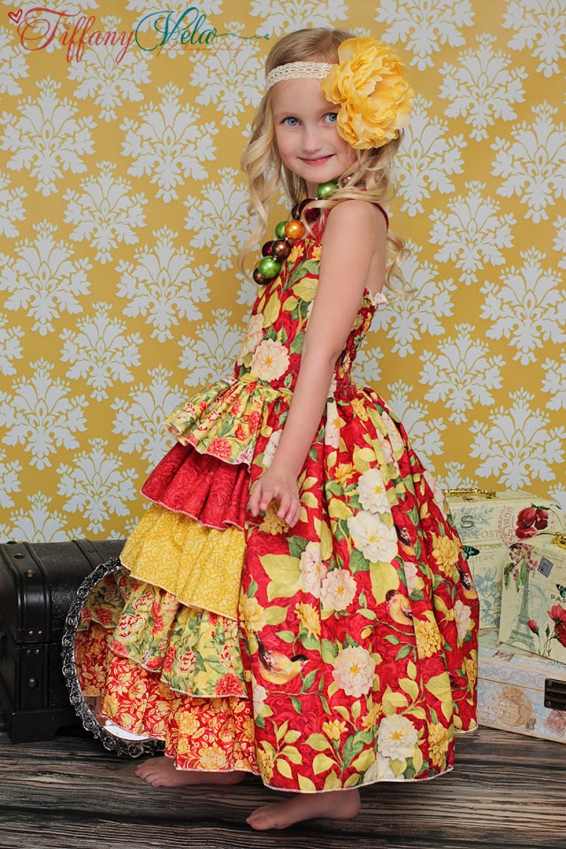 Penelope's Princess Ruffle Dress PDF Pattern sizes 6-12 months to 8 image 3