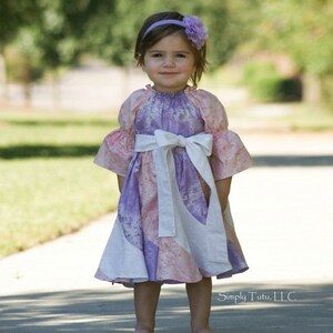 Violette's Swirly Peasant Dress PDF Pattern sizes Newborn to 8 Kids Plus FREE Doll Pattern image 9