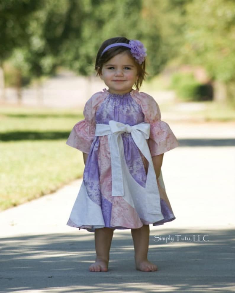 Violette's Swirly Peasant Dress PDF Pattern sizes Newborn to 8 Kids Plus FREE Doll Pattern image 9
