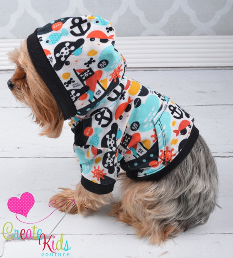 Toby's Hooded T-Shirt for Small Breed Dogs PDF Pattern sizes XS to XL image 9