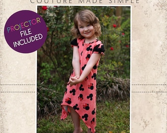 Beyonce's Bow-licious Top and Dress Sizes 2T to 14 Kids PDF Pattern