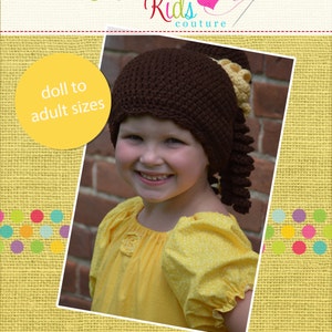 Isabelle&#39;s Princess Wig Crochet PDF Pattern Doll, Infant, Baby Toddler, Child and Tween/Adult sizes