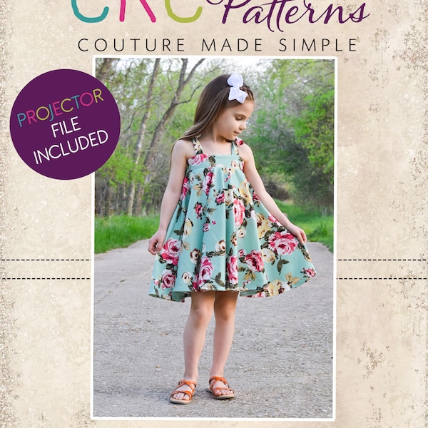 Sunflower's Swing Top, Tunic, and Dress Sizes 2T to 14 Kids PDF Pattern | Knit | Boutique | A0 and Projector File