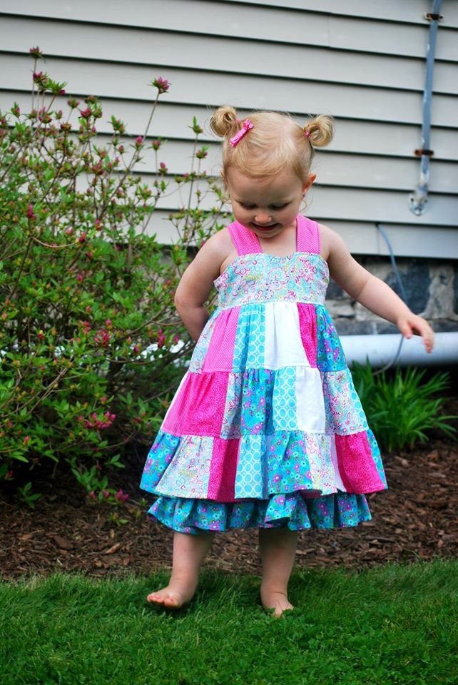 Tiffany's Sweetheart Patchwork Twirly Dress PDF Pattern