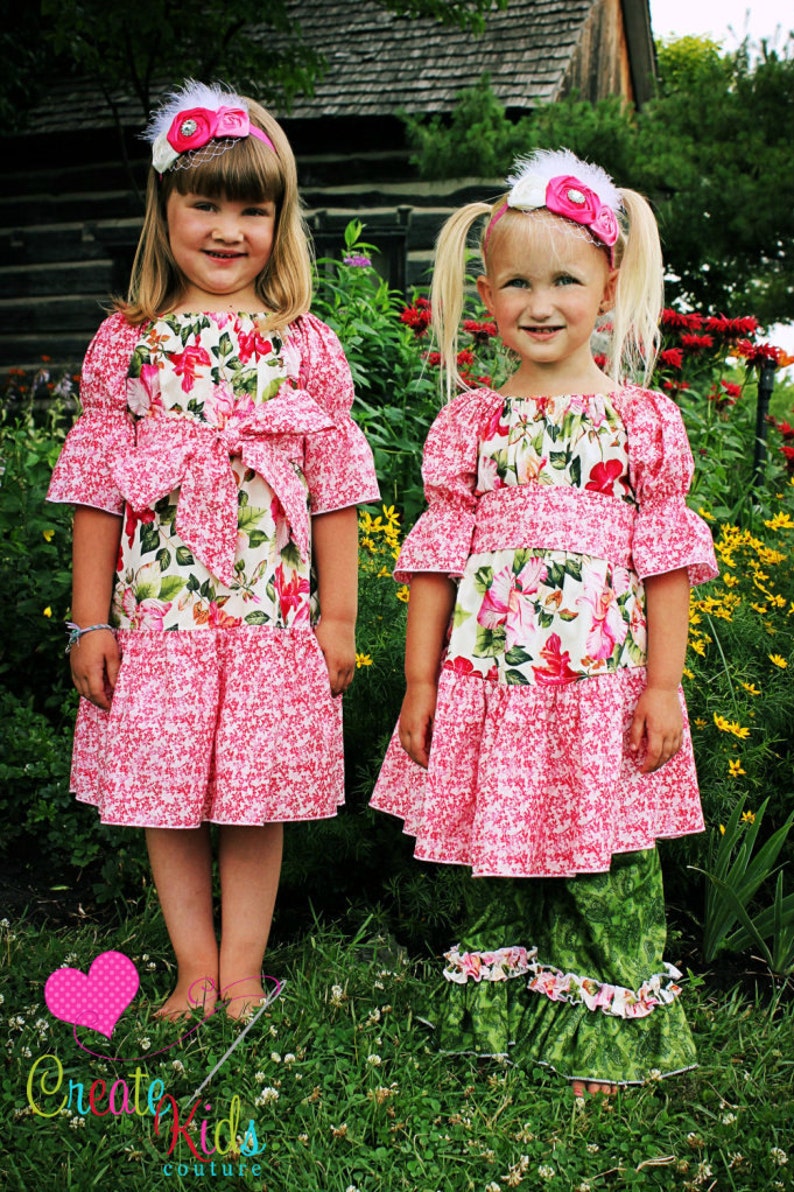 Malyn's Pretty Peasant Dress PDF Pattern size Newborn to 8 Kids image 4