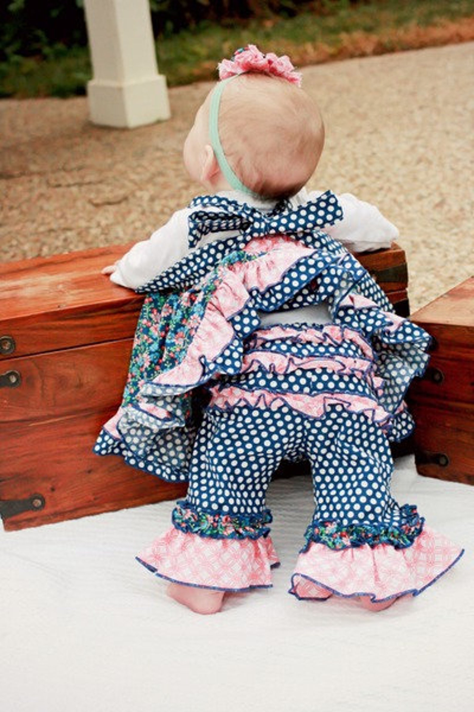 Toddler Ruffle Bottom Olivia's Ruffle Bottom Pants and Capris Sizes NB to 8 Kids and Dolls ...