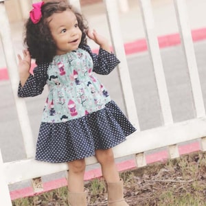 Malyn's Pretty Peasant Dress PDF Pattern size Newborn to 8 Kids image 5