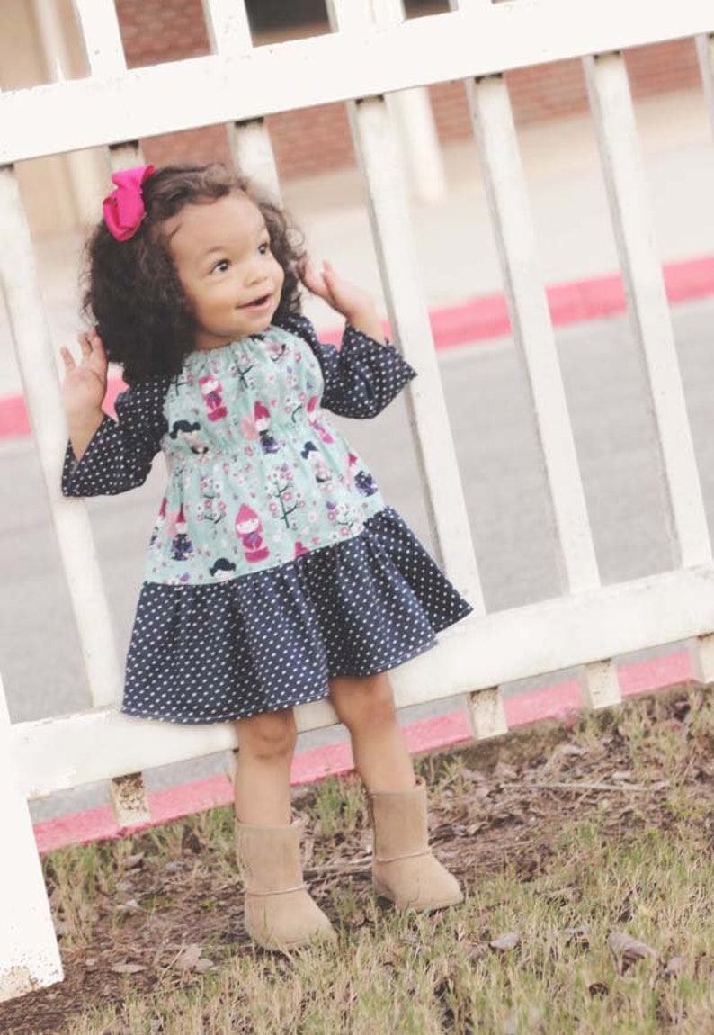 Malyn's Pretty Peasant Dress PDF Pattern size Newborn to 8 Kids image 5