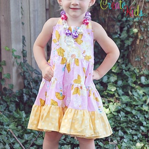 Lola's Tiered Twirly Dress PDF Pattern size 6/12 months to size 8 image 4