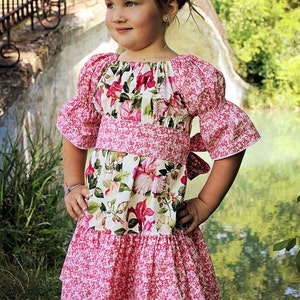 Malyn's Pretty Peasant Dress PDF Pattern size Newborn to 8 Kids image 2