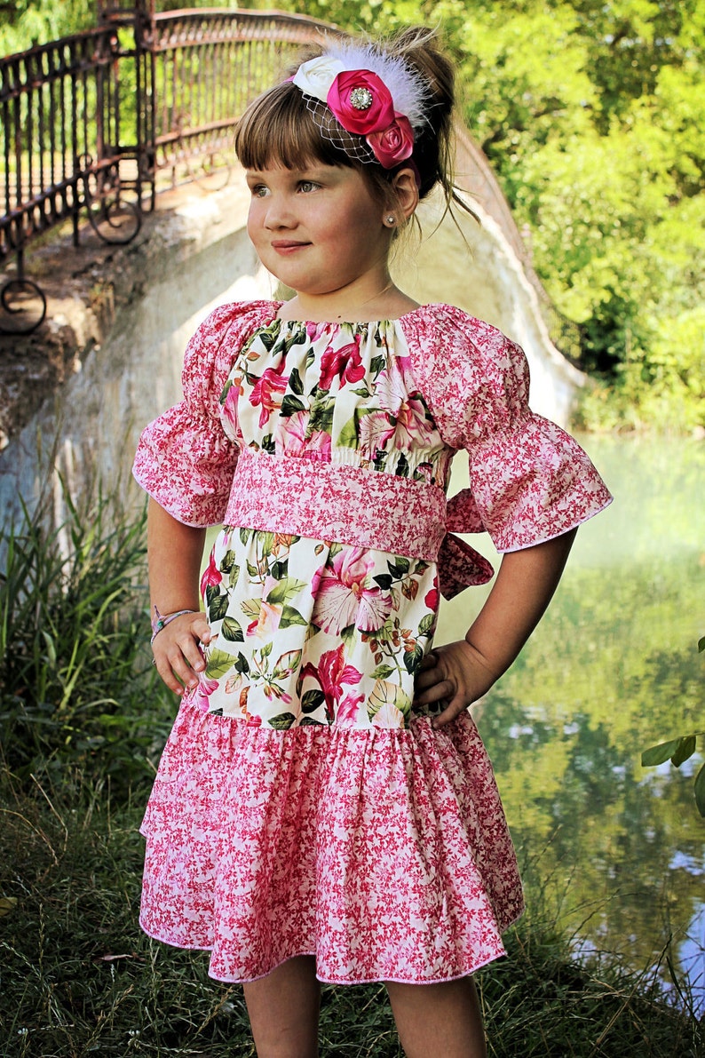 Malyn's Pretty Peasant Dress PDF Pattern size Newborn to 8 Kids image 2