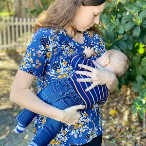 Ebony&#39;s Nursing T-Shirt PDF Pattern Sizes XXS to 3X Womens | Breastfeeding Tshirt | BFing |
