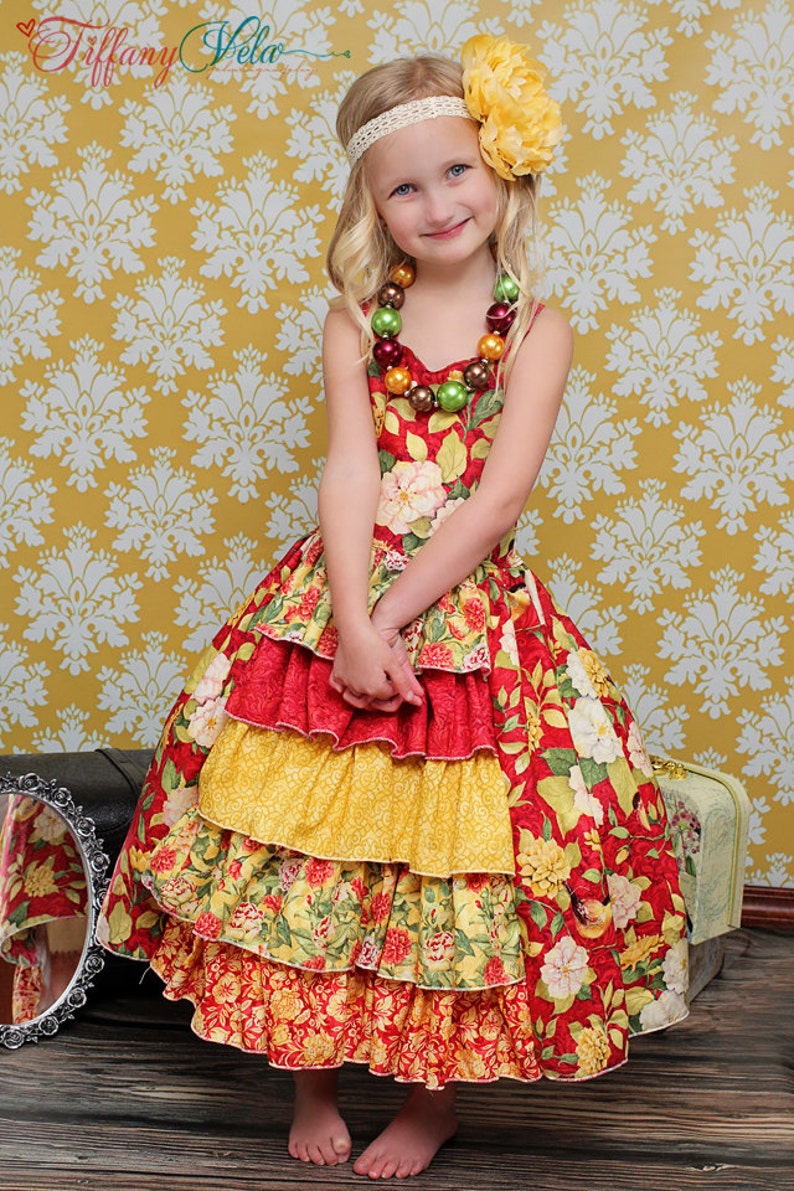 Penelope's Princess Ruffle Dress PDF Pattern sizes 6-12 months to 8 image 4