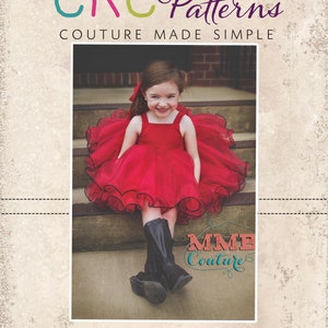 Cynthia's Babydoll Dress  Sizes NB to 8 Kids PDF Pattern | Pageants | Pageantwear | Glitzy | Glitz | Natural | Cupcake Skirt | Fishing Line