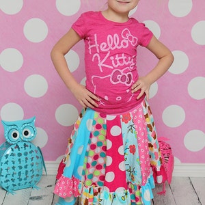 Aylah's knit twirly circle skirt PDF Pattern NEW sizes 6-12 months to size 8 image 2