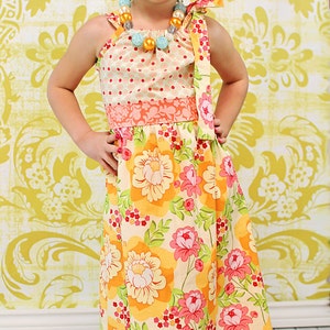 Paulette's Pillowcase Maxi Dress PDF Pattern Sizes 6/12m to 8 girls image 1