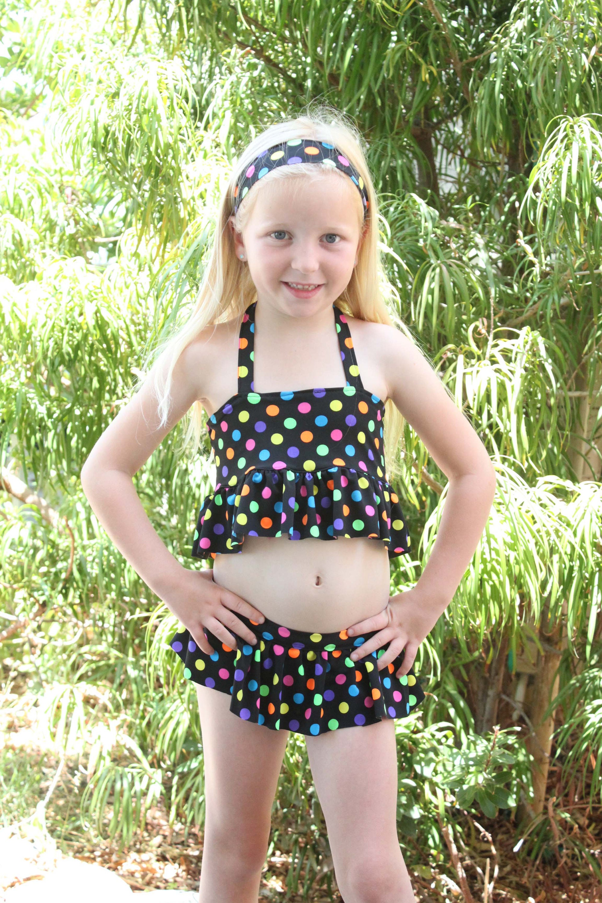 Naomi S Ruffled Bikini Pdf Pattern Size 2t To Girls Size 8 Etsy De