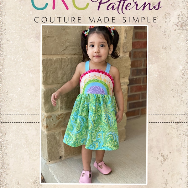 Lucky's Rainbow Dress and Top Sizes NB to 14 Kids PDF Pattern | Rainbow Baby | St. Patrick's Day Boutique | Spring St. Paddy's Day