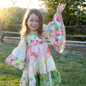 Hazel's Hippie Dress PDF Pattern size 6/12 months to size 8