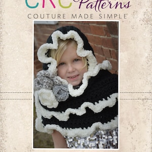 Etta Pocket Pixie Scarf Crochet PDF Pattern Toddler, Child and Tween/Adult sizes